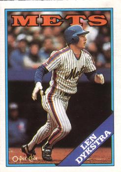 1988 O-Pee-Chee Baseball Cards 299     Len Dykstra